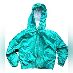 VTG 90s 4t Children’s Basic Editions Sea Green Nylon Windbreaker Jacket